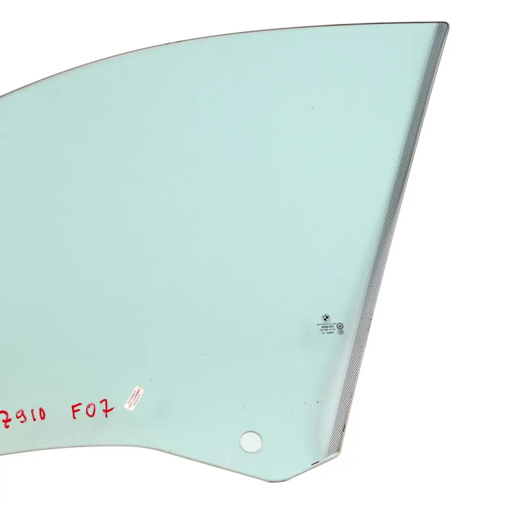 BMW F07 GT Front Door Side Window Glass Green AS2 Right O/S - SKU 7197910 - Part number 7197910