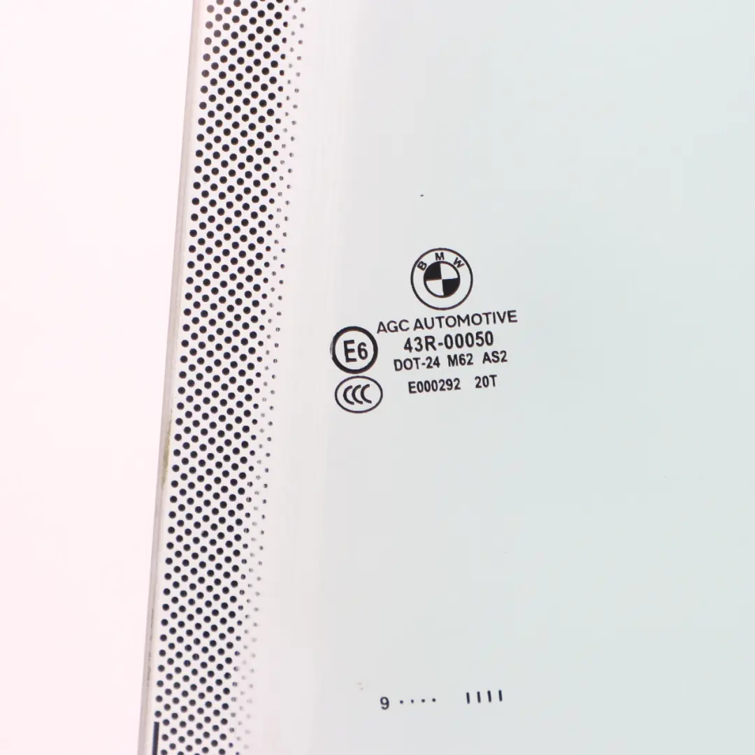 BMW F07 GT Vetro Laterale Posteriore Sinistro Porta AS2 Verde - SKU 7197913 - Numero di parte 7197913