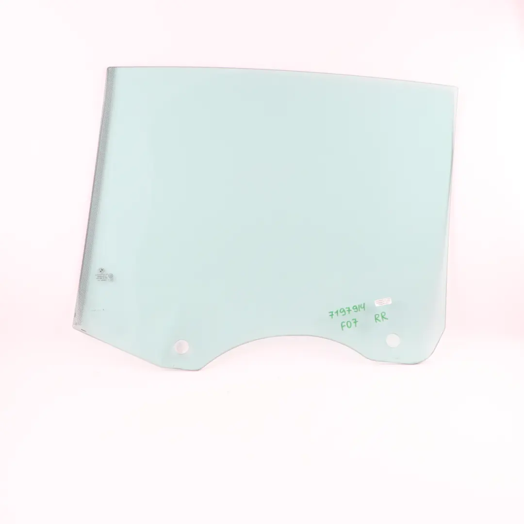 BMW F07 Puerta Trasera Ventana Lateral Derecha Acristalamiento AS2 Verde - SKU 7197914 - Número de pieza 7197914