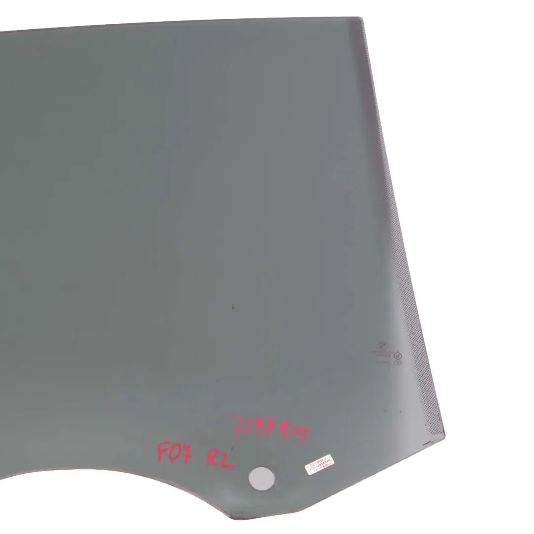 BMW 5 Series F07 GT Rear Left Door N/S Side Window Glass Green SSG - SKU 7197915 - Part number 7197915