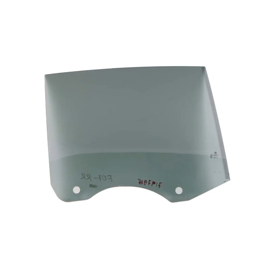Puerta Trasera Derecha Cristal Ventana Lateral Verde SSG para BMW F07 GT con número de pieza 7197916 BMW F07 GT Puerta Trasera Derecha Cristal Ventana Lateral Verde SSG - SKU 7197916 - Número de pieza 7197916