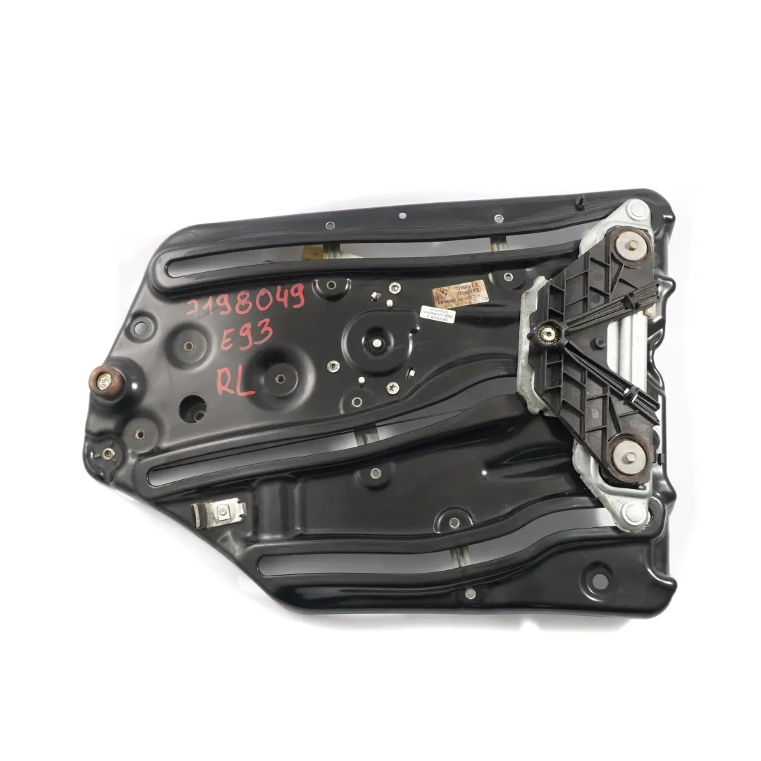 E93N Cabrio Lève Vitre Mécanisme Régulateur Moteur Arrière Gauche pour BMW E93 à propos du numéro de pièce 7198049 BMW E93 E93N Cabrio Lève Vitre Mécanisme Régulateur Moteur Arrière Gauche - SKU 7198049 - Numéro de pièce 7198049