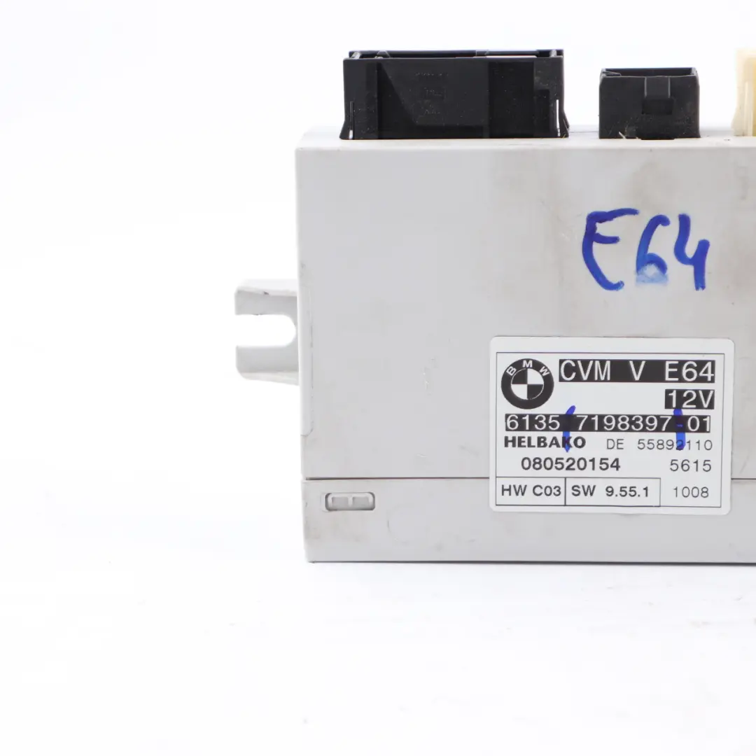 Moduł Sterownik CVM Dachu Składanego do BMW E64 Cabrio o numerze 7198397 BMW E64 Cabrio Moduł Sterownik CVM Dachu Składanego - SKU 7198397 - Numer Części 7198397