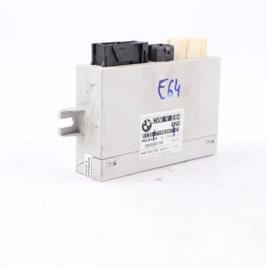 BMW E64 Cabrio Convertible Folding Top Roof ECU Control Unit CVM Module - SKU 7198397 - Part number 7198397