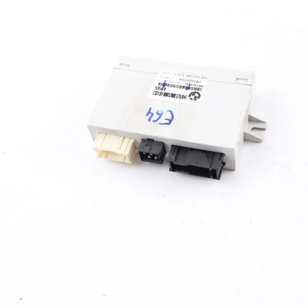 BMW E64 Cabrio Convertible Folding Top Roof ECU Control Unit CVM Module - SKU 7198397 - Part number 7198397
