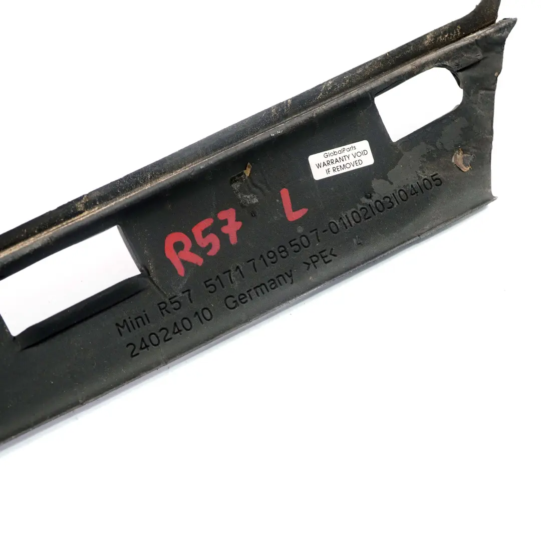 Anteriore Sinistra Pilastro Guarnizione S?ulendichtung Schiuma per Mini Cabrio R57 con numero di parte 7198507 Mini Cabrio R57 Anteriore Sinistra Pilastro Guarnizione S?ulendichtung Schiuma - SKU 7198507 - Numero di parte 7198507