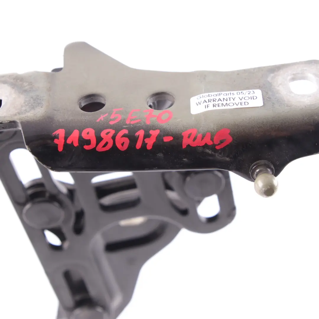  Hood Hinge BMW X5 E70 X6 E71 Bonnet Left N/S Ruby Black Metallic - S23 7148347 - SKU 7198617-RUB - Part number 7198617