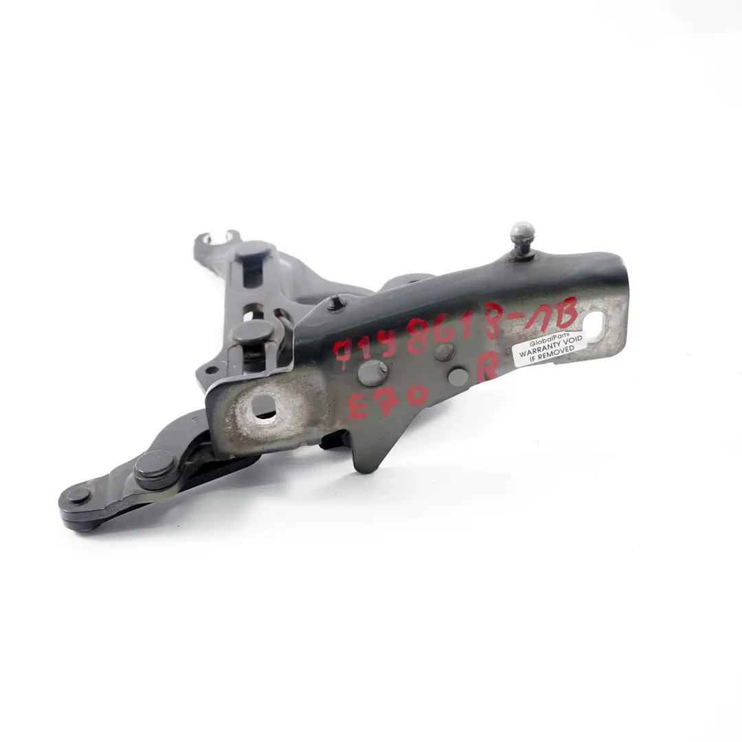  Hood Bonnet Hinge BMW X5 X6 E70 E71 Right O/S Monacoblau Blue - A35 - SKU 7198618-MB - Part number 7198618
