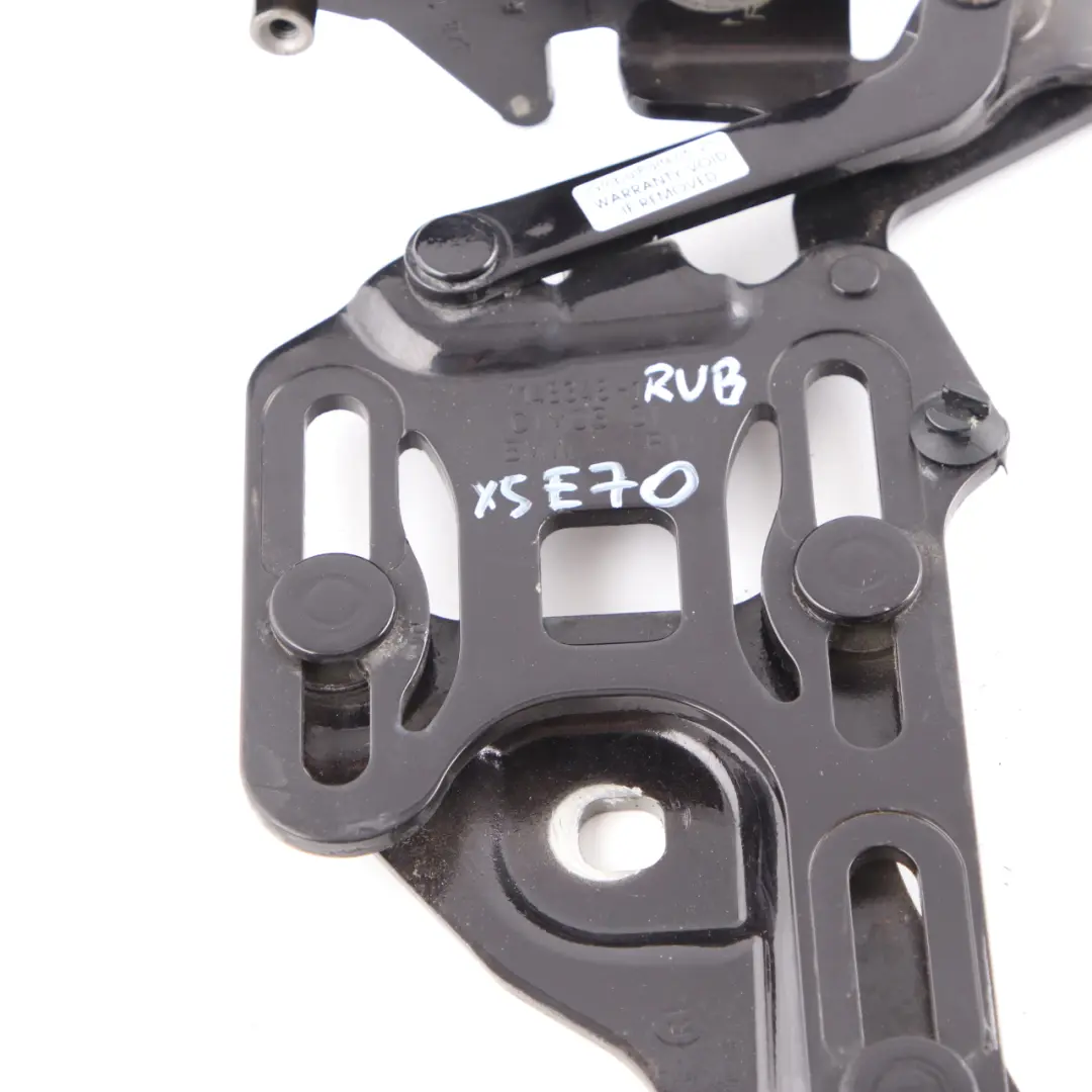 Capo Bisagra Derecha Negro 7148348 para BMW X5 X6 E70 E71 con número de pieza 7198618 BMW X5 X6 E70 E71 Capo Bisagra Derecha Negro 7148348 - SKU 7198618-RUB - Número de pieza 7198618