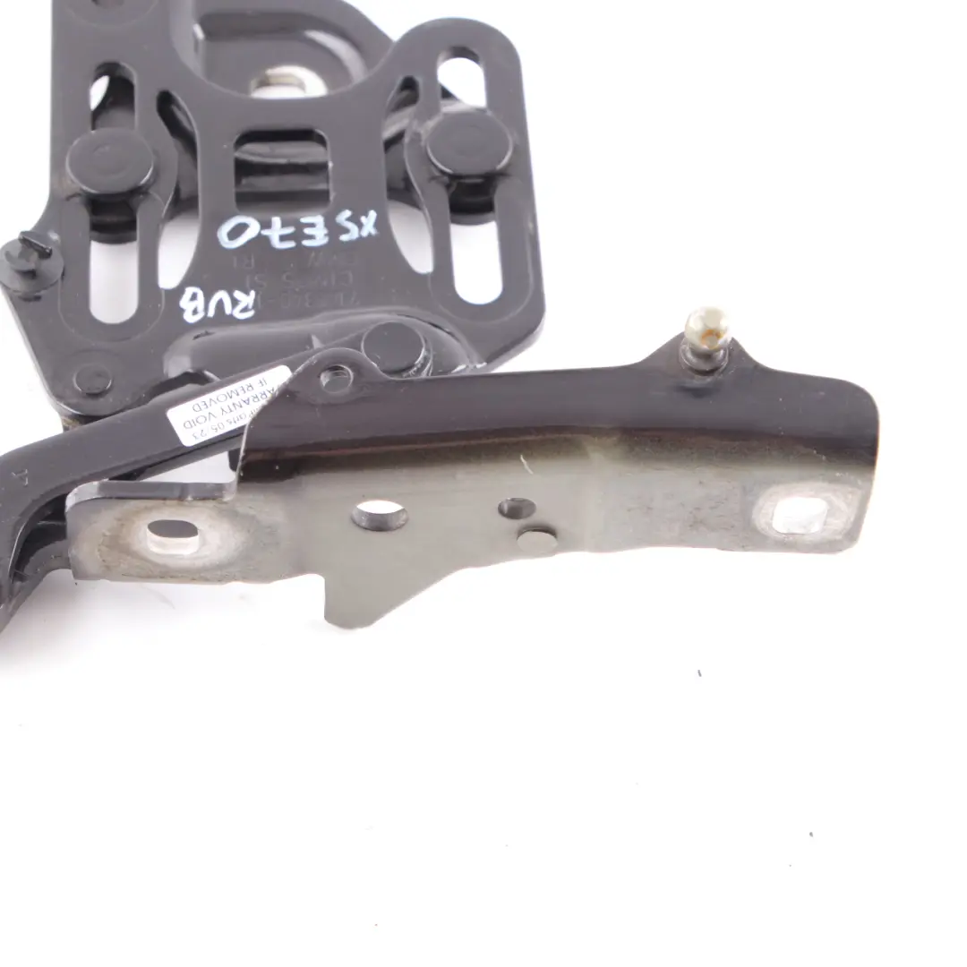 BMW X5 E70 X6 E71 Hood Bonnet Hinge Right O/S Ruby Black Metallic S23 - SKU 7198618-RUB - Part number 7198618