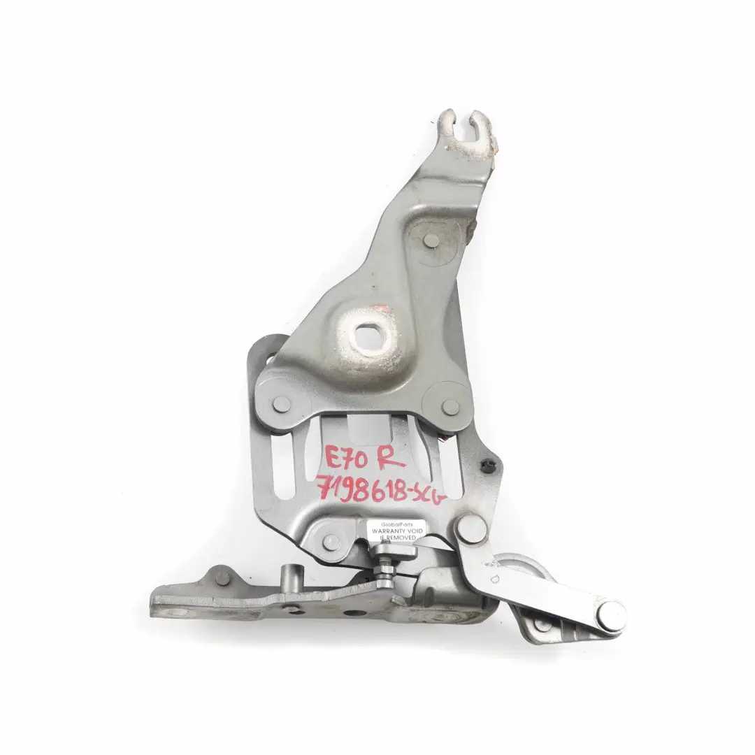 Hood Bonnet Hinge BMW X5 X6 E70 E71 Right O/S Spacegrau Grey - A52 to with Part number 7198618 Hood Bonnet Hinge BMW X5 X6 E70 E71 Right O/S Spacegrau Grey - A52 - SKU 7198618-SCG - Part number 7198618