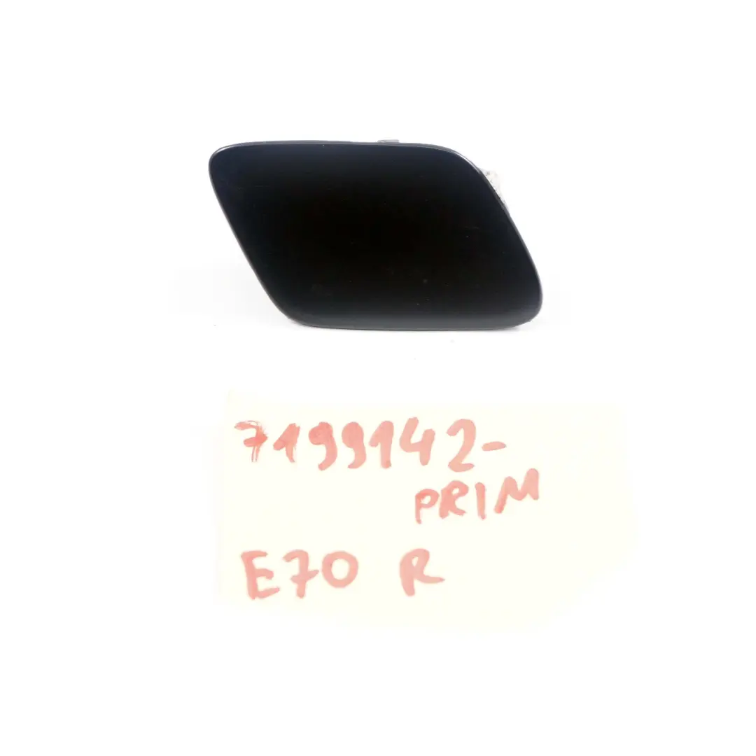BMW X5 E70 Headlight Washer Nozzle Cover Front Right O/S Black Primed - SKU 7199142-PRIM - Part number 7199142
