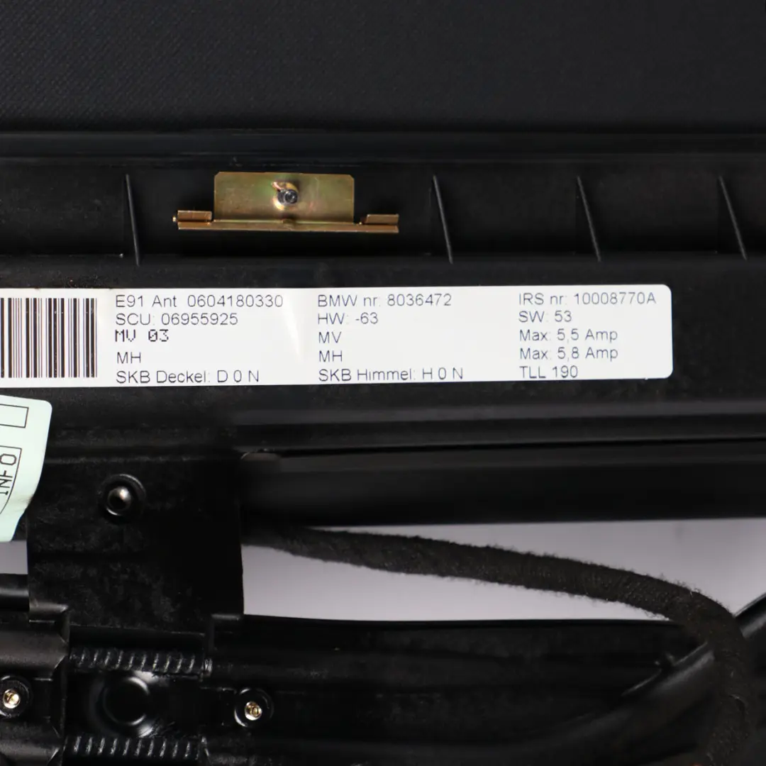 Electrical Panoramic Panorama Glass Roof Sunroof Anthracite to BMW E91 Touring with Part number 7199381 BMW E91 Touring Electrical Panoramic Panorama Glass Roof Sunroof Anthracite - SKU 7199381 - Part number 7199381