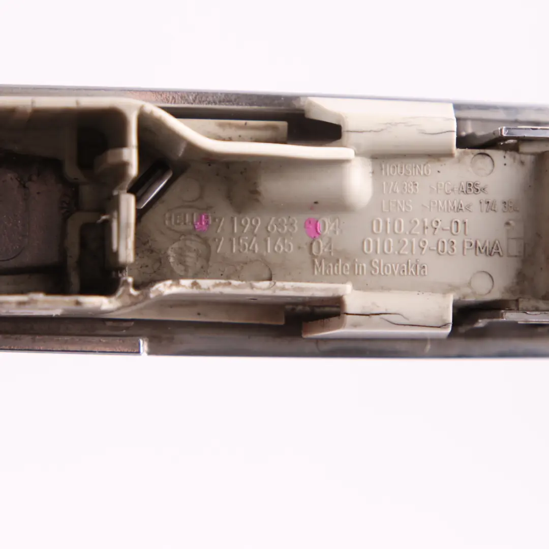 Indicator Lamp BMW F07 GT Left N/S Side Additional Turn White Chrome to with Part number 7199633 Indicator Lamp BMW F07 GT Left N/S Side Additional Turn White Chrome - SKU 7199633 - Part number 7199633