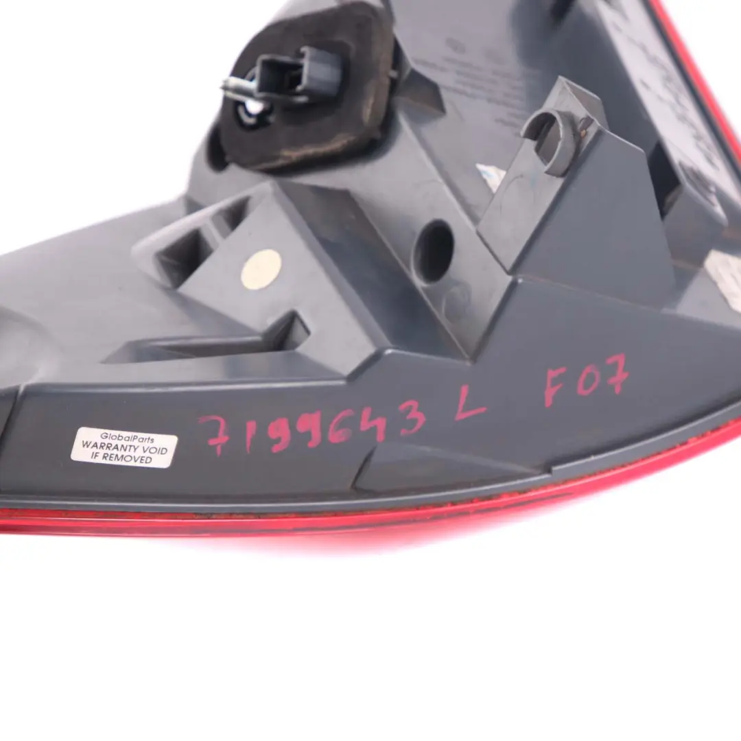 LED Luz Trasera Izquierda Panel Lateral para BMW F07 GT con número de pieza 7199643 BMW F07 GT LED Luz Trasera Izquierda Panel Lateral - SKU 7199643 - Número de pieza 7199643