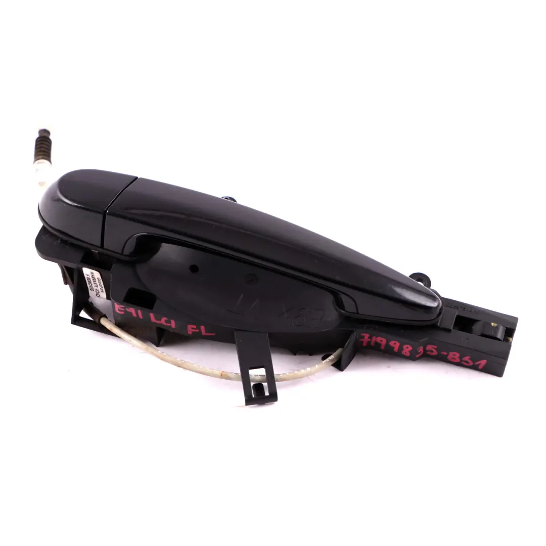 BMW 3 Series E90 E91 Complete Grab Handle Black Sapphire Left N/S - SKU 7199835-BS1 - Part number 7199835
