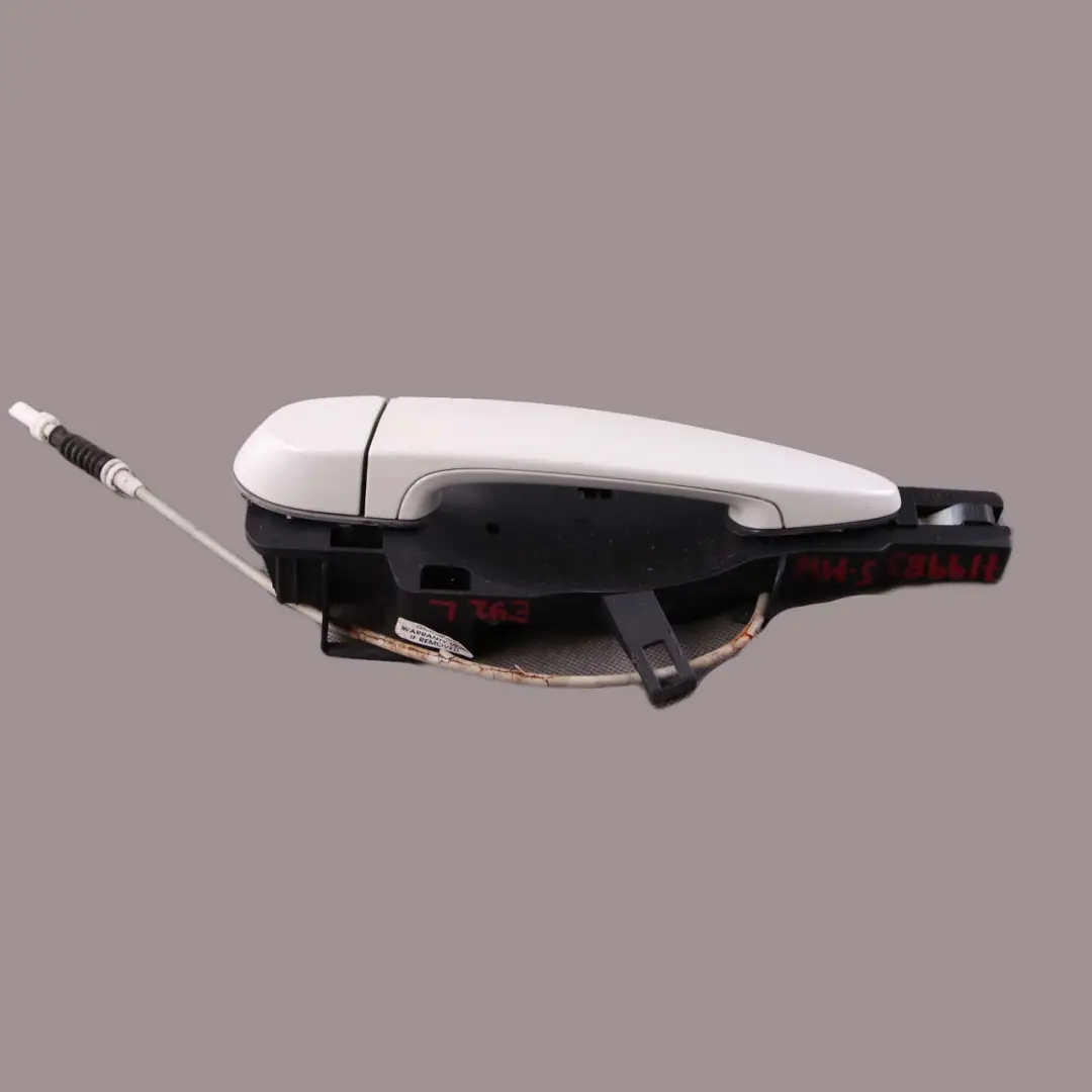 BMW 3 E90 E91 Complete Grab Handle Left N/S Mineralweiss Mineral White A96 - SKU 7199835-MW - Part number 7199835