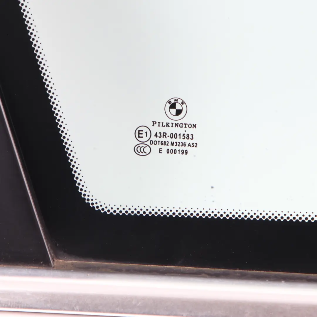BMW F11 Touring Side Window Rear Left N/S Quarter Glass AS2 Chrome - SKU 7199989-1 - Part number 7199989