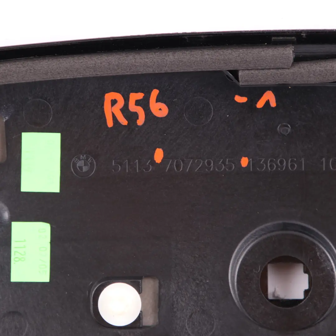 Parabrisas Delantero Tapa Panel Spoiler Negro 5113 para MINI Cabrio R57 con número de pieza 7200293 MINI Cabrio R57 Parabrisas Delantero Tapa Panel Spoiler Negro 5113 - SKU 7200293-1 - Número de pieza 7200293