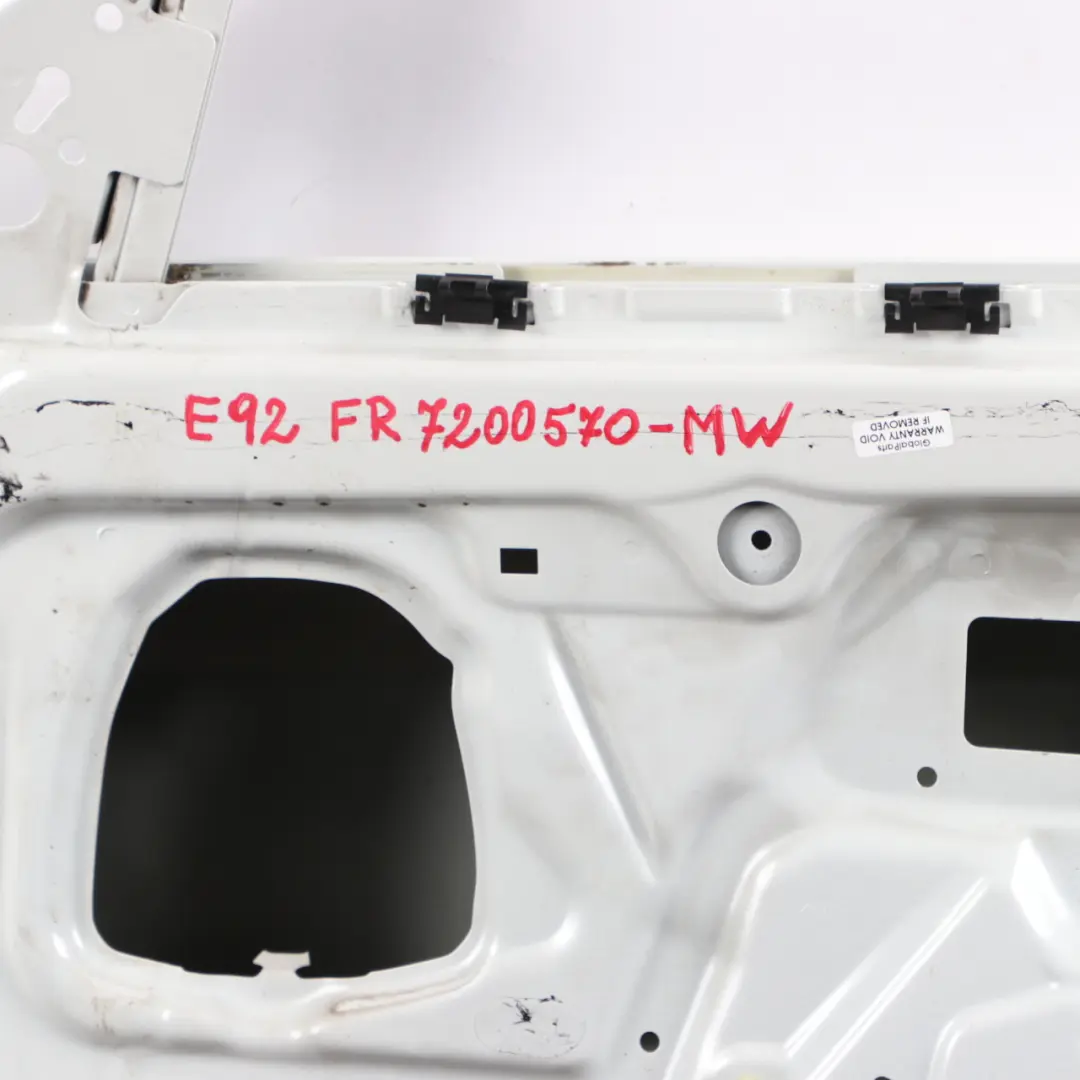 Door Front Right O/S Mineralweiss Mineral White - A96 to BMW 3 Series E92 E93 with Part number 7200570 BMW 3 Series E92 E93 Door Front Right O/S Mineralweiss Mineral White - A96 - SKU 7200570-MW - Part number 7200570