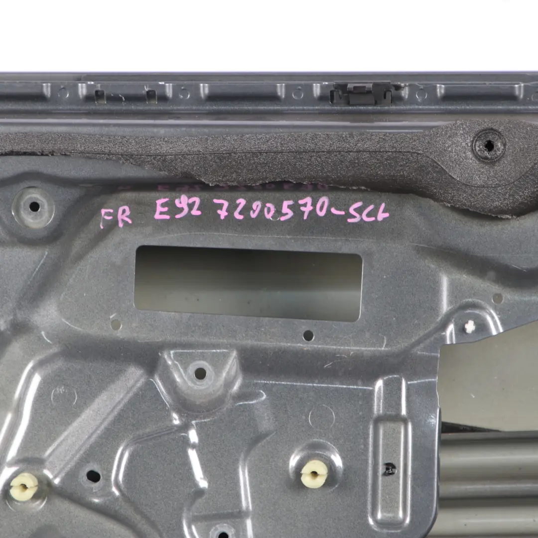 Door Front Right O/S Spacegrau Space Grey Metallic - A52 to BMW E92 E93 with Part number 7200570 BMW E92 E93 Door Front Right O/S Spacegrau Space Grey Metallic - A52 - SKU 7200570-SCG - Part number 7200570