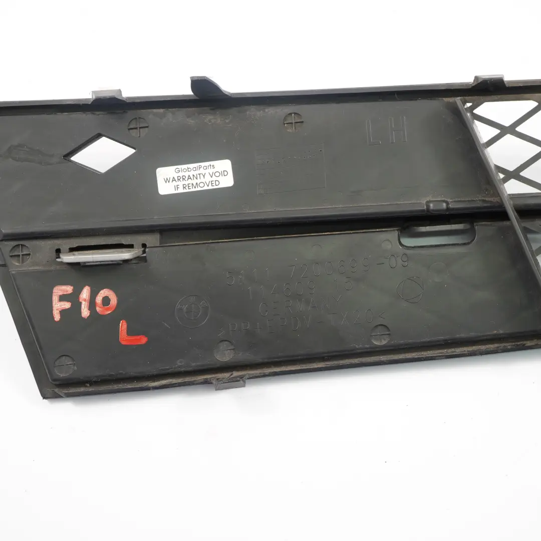 Fendinebbia Copertura BMW F10 F11 Paraurti anteriore sinistro Trim per con numero di parte 7200699 Fendinebbia Copertura BMW F10 F11 Paraurti anteriore sinistro Trim - SKU 7200699 - Numero di parte 7200699