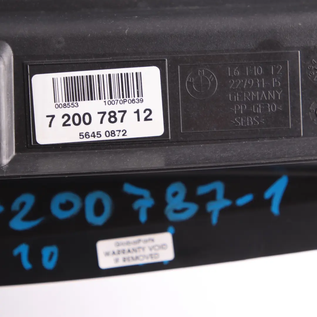 BMW F10 F11 Condotto d'Aria Anteriore Pannello Sbattimento Aspirazione - SKU 7200787-2 - Numero di parte 7200787