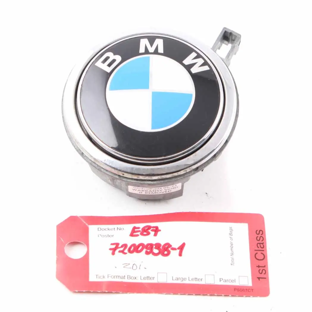 BMW 1 er E81 E87 E87N LCI Kofferraumdeckel Heckklappe Emblembetätigung - SKU 7200938-1 - Teilenummer 7200938