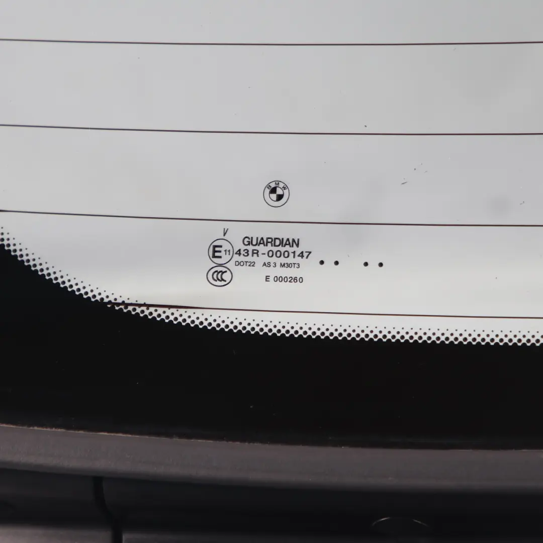  Boot Trunk Lid BMW F07 GT Rear Tailgate Carrier Window Glass Black Sapphire 475 - SKU 7200968-BS - Part number 7200968