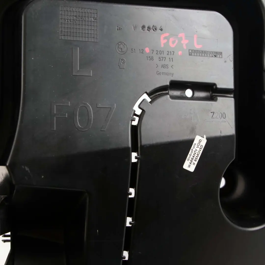 BMW F07 Bracket Guide Support Left Gran Turismo - SKU 7201217 - Numéro de pièce 7201217