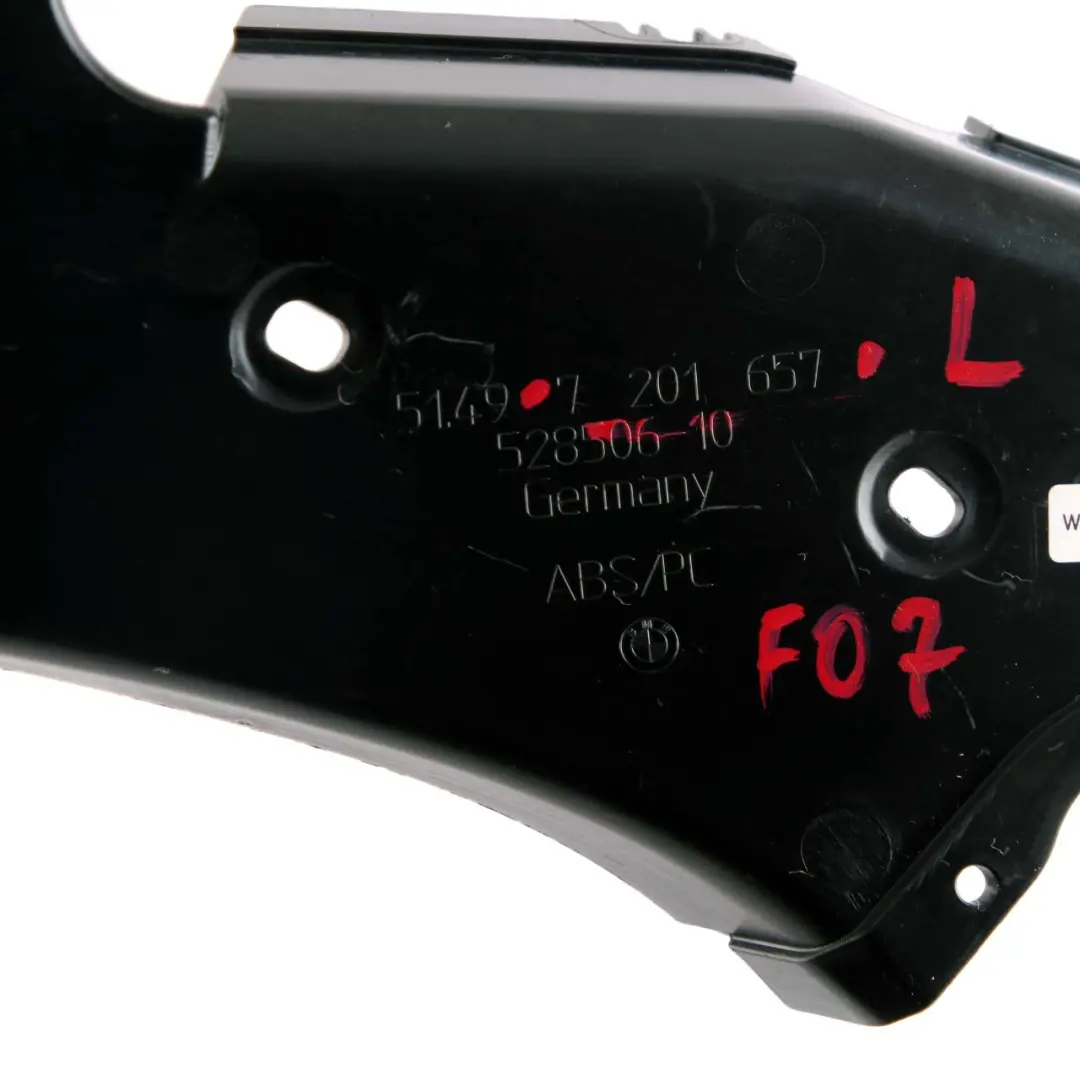  Tapa Maletero BMW F07 GT Embellecedor Canalón Superior Izquierdo Trasero - SKU 7201657 - Número de pieza 7201657