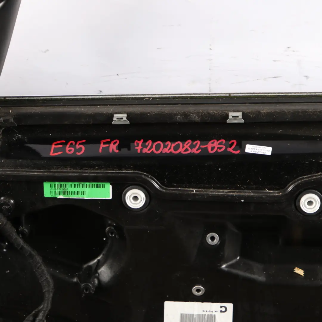 Door Front Right O/S Black Sapphire Metallic - 475 to BMW 7 Series E65 E66 2 with Part number 7202082 BMW 7 Series E65 E66 2 Door Front Right O/S Black Sapphire Metallic - 475 - SKU 7202082-BS2 - Part number 7202082