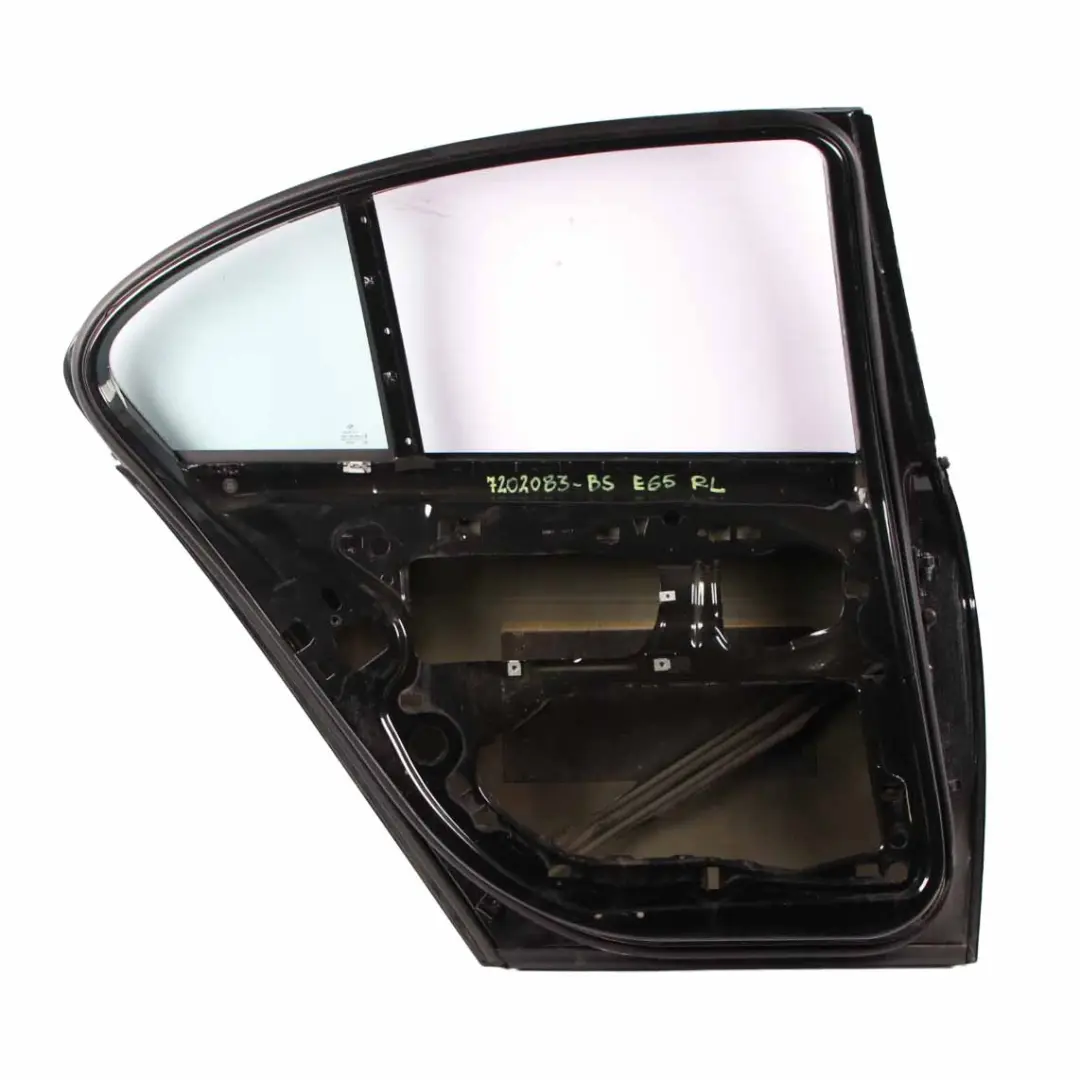 Door Rear Left N/S Covering Panel Black Sapphire Metallic - 475 to BMW E65 with Part number 7202083 BMW E65 Door Rear Left N/S Covering Panel Black Sapphire Metallic - 475 - SKU 7202083-BS - Part number 7202083