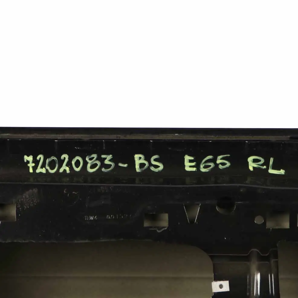Door Rear Left N/S Covering Panel Black Sapphire Metallic - 475 to BMW E65 with Part number 7202083 BMW E65 Door Rear Left N/S Covering Panel Black Sapphire Metallic - 475 - SKU 7202083-BS - Part number 7202083