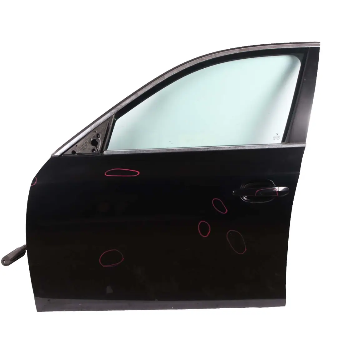 Door Front Left N/S Black Sapphire Metallic - 475 to BMW E60 E61 with Part number 7202339 BMW E60 E61 Door Front Left N/S Black Sapphire Metallic - 475 - SKU 7202339-BS - Part number 7202339