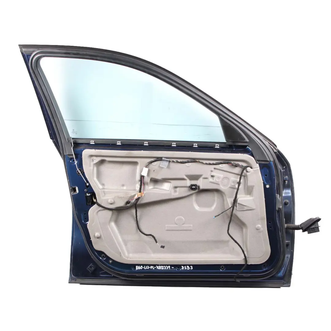Door Front Left N/S Tiefseeblau Deep Sea Blue Metallic - A76 to BMW 5 E60 E61 with Part number 7202339 BMW 5 E60 E61 Door Front Left N/S Tiefseeblau Deep Sea Blue Metallic - A76 - SKU 7202339-DSB2 - Part number 7202339