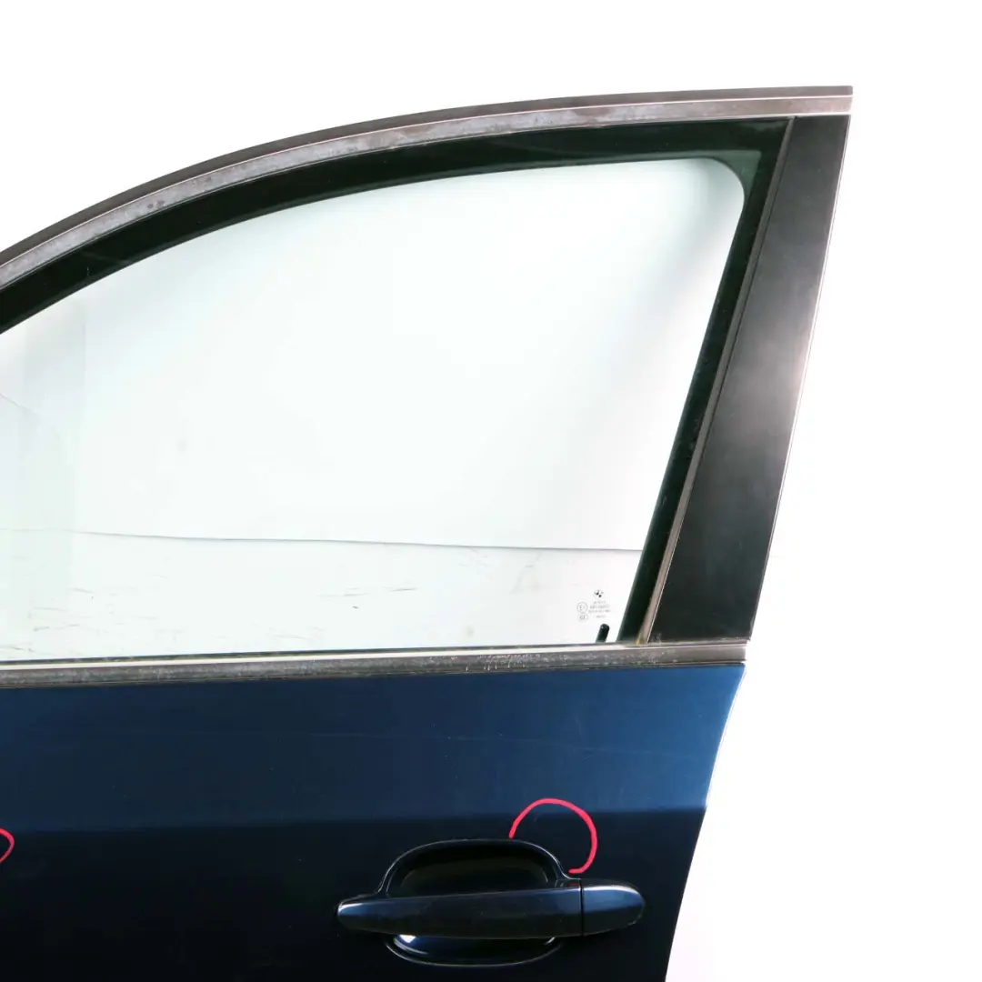 BMW 5 E60 E61 Door Front Left N/S Tiefseeblau Deep Sea Blue Metallic - A76 - SKU 7202339-DSB2 - Part number 7202339