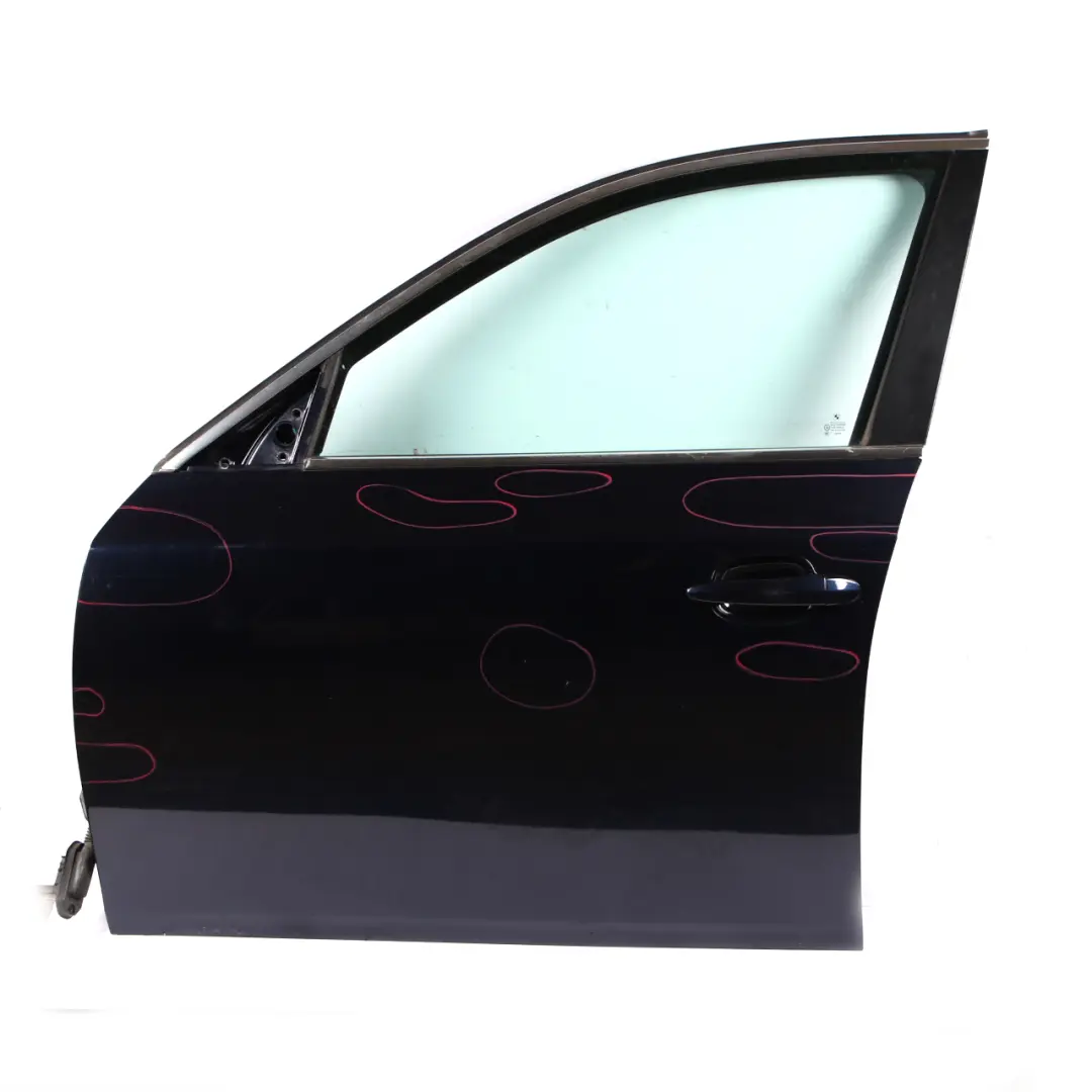 Door Front Left N/S Orientblau Orient Blue Metallic - 317 to BMW E60 E61 with Part number 7202339 BMW E60 E61 Door Front Left N/S Orientblau Orient Blue Metallic - 317 - SKU 7202339-OB - Part number 7202339