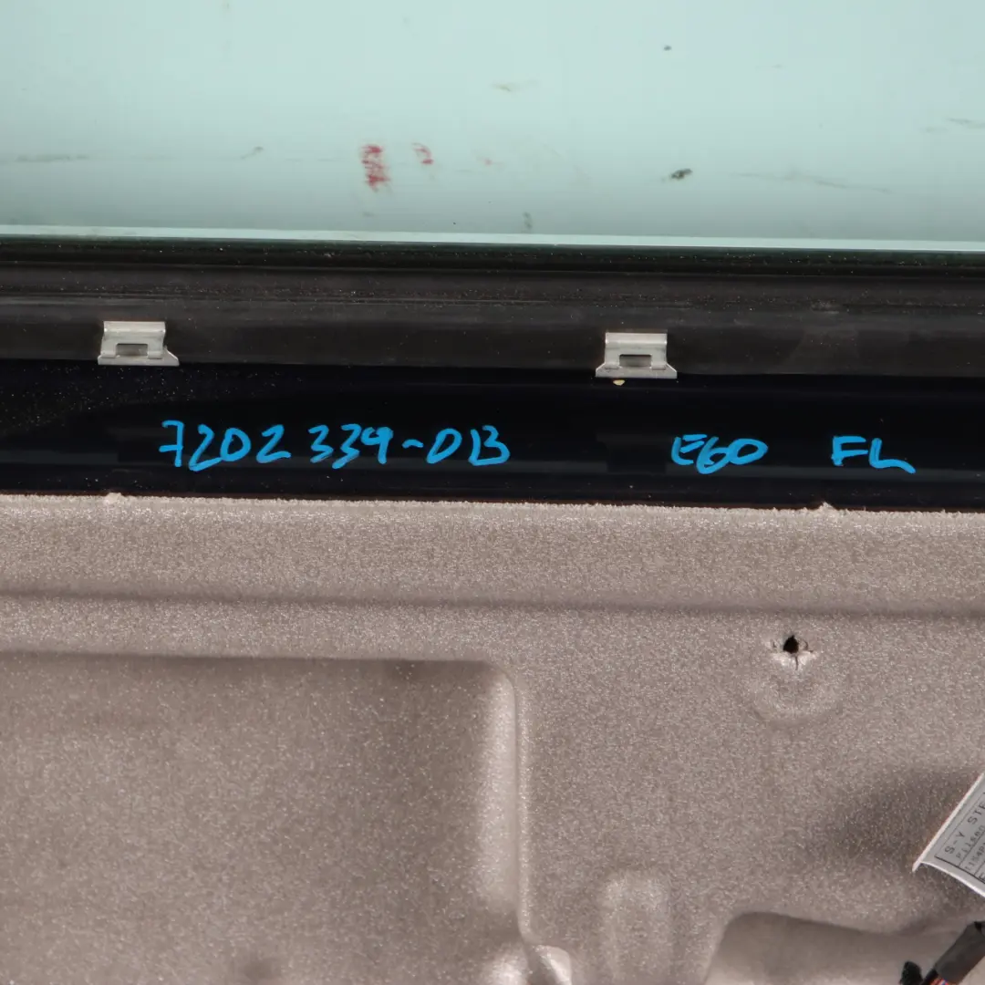 Door Front Left N/S Orientblau Orient Blue Metallic - 317 to BMW E60 E61 with Part number 7202339 BMW E60 E61 Door Front Left N/S Orientblau Orient Blue Metallic - 317 - SKU 7202339-OB - Part number 7202339
