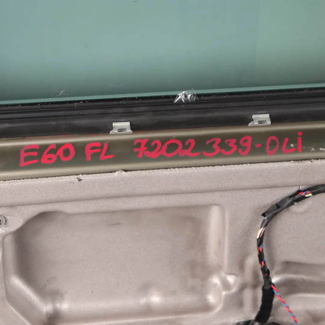 Door Front Left N/S BMW E60 E61 Olivin Olivine Green Metallic - 349 to with Part number 7202339 Door Front Left N/S BMW E60 E61 Olivin Olivine Green Metallic - 349 - SKU 7202339-OLI - Part number 7202339