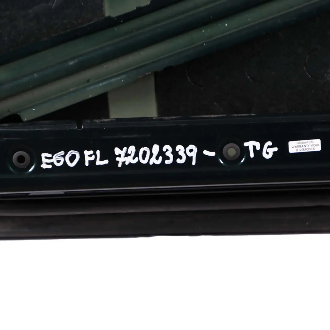 Door Front Left N/S Tiefgruen Deep Green Metallic - A43 to BMW 5 E60 E61 with Part number 7202339 BMW 5 E60 E61 Door Front Left N/S Tiefgruen Deep Green Metallic - A43 - SKU 7202339-TG - Part number 7202339