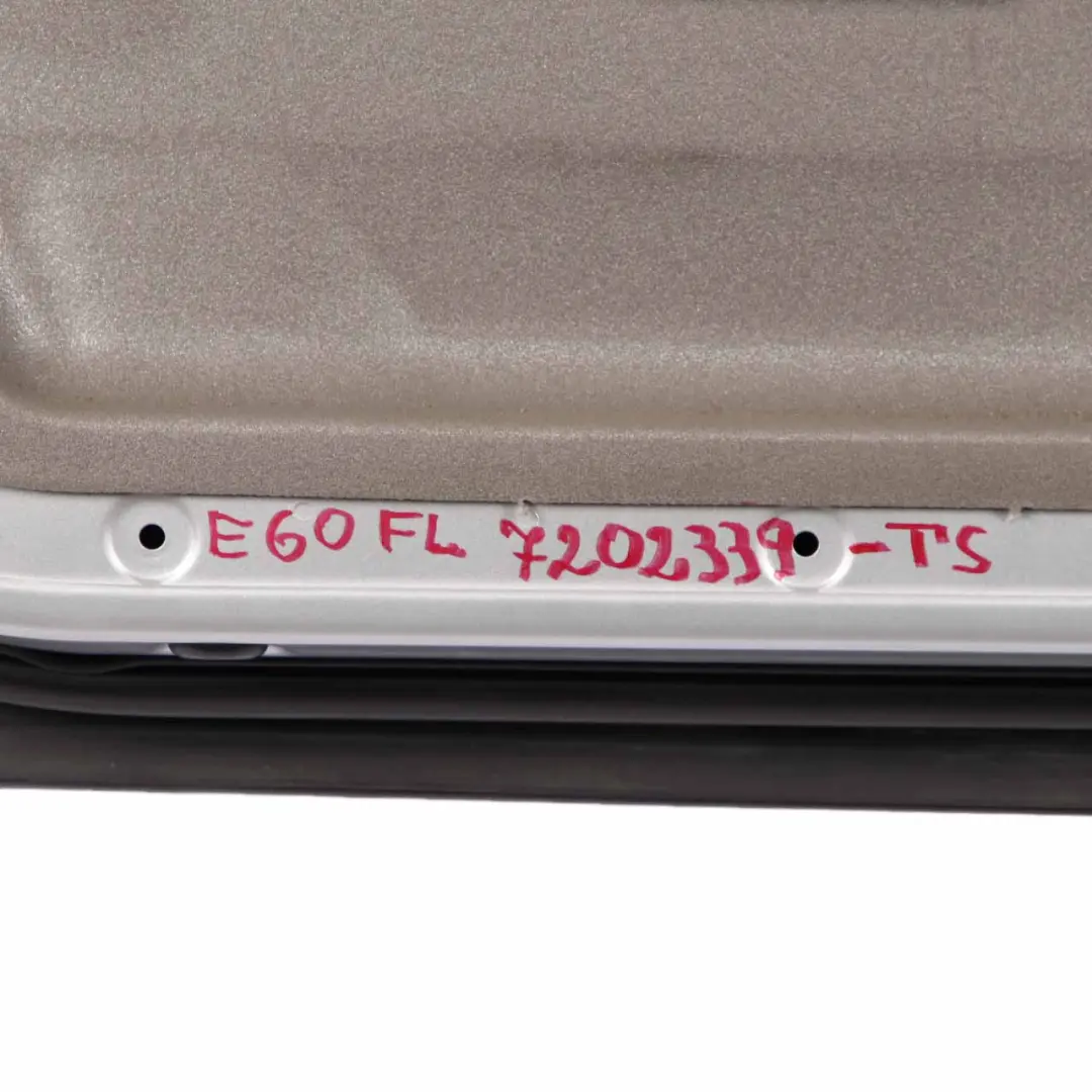 Door Front Left N/S Titansilber Silver Metallic - 354 to BMW E60 E61 with Part number 7202339 BMW E60 E61 Door Front Left N/S Titansilber Silver Metallic - 354 - SKU 7202339-TS - Part number 7202339
