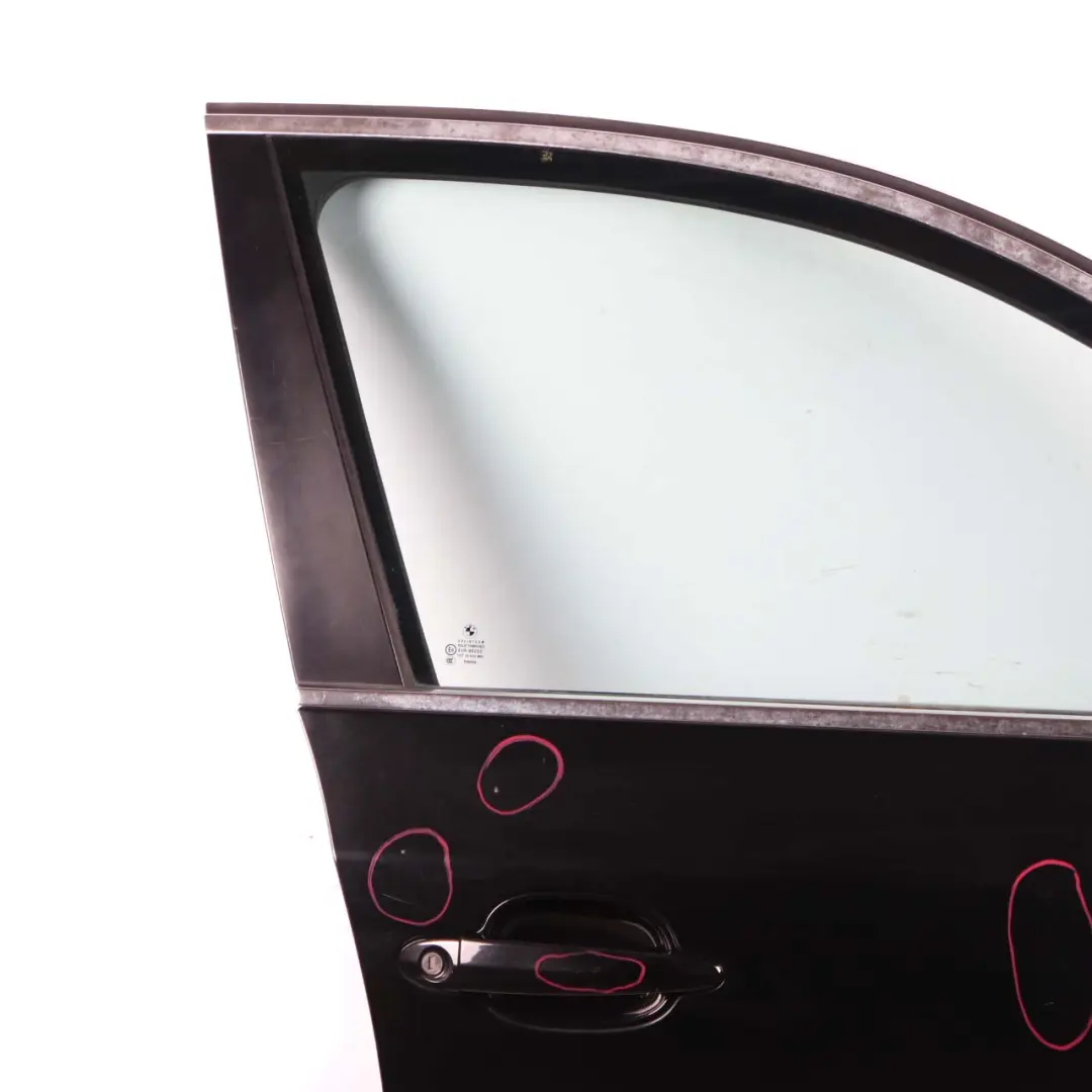 Door Front Right O/S Black Sapphire Metallic - 475 to BMW 5 E60 E61 with Part number 7202340 BMW 5 E60 E61 Door Front Right O/S Black Sapphire Metallic - 475 - SKU 7202340-BS - Part number 7202340