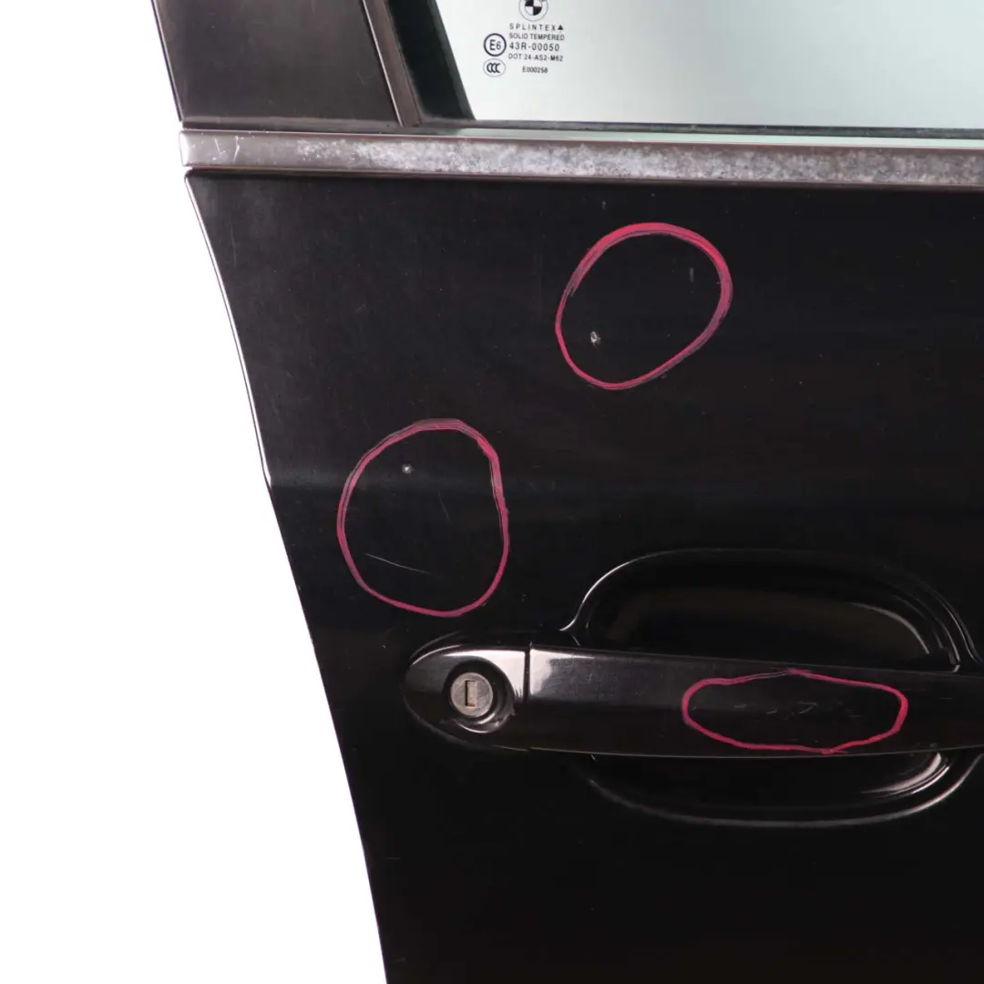 Door Front Right O/S Black Sapphire Metallic - 475 to BMW 5 E60 E61 with Part number 7202340 BMW 5 E60 E61 Door Front Right O/S Black Sapphire Metallic - 475 - SKU 7202340-BS - Part number 7202340