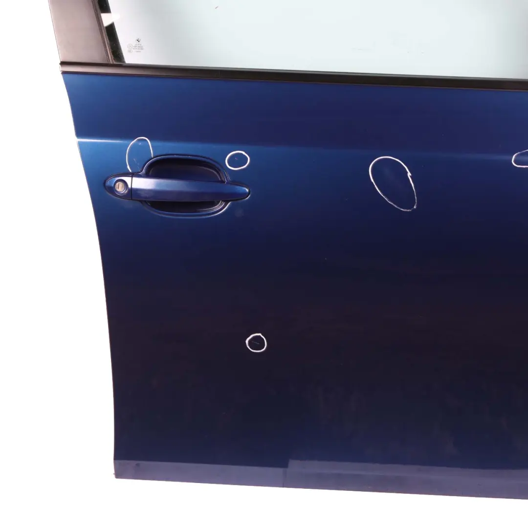 BMW E60 E61 Door Front Right O/S Le Mans Blau Blue Metallic - 381 - SKU 7202340-LMB - Part number 7202340