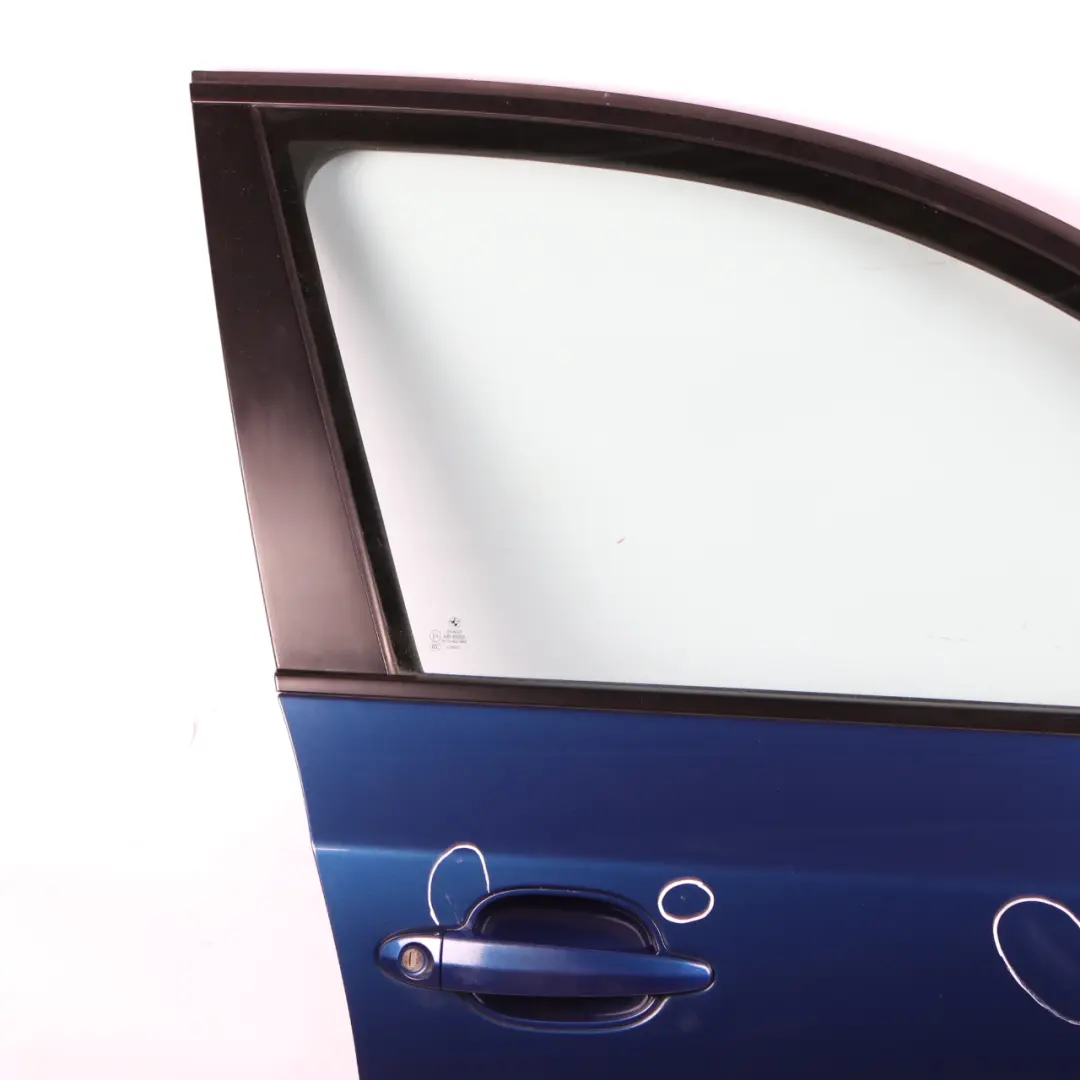 BMW E60 E61 Door Front Right O/S Le Mans Blau Blue Metallic - 381 - SKU 7202340-LMB - Part number 7202340