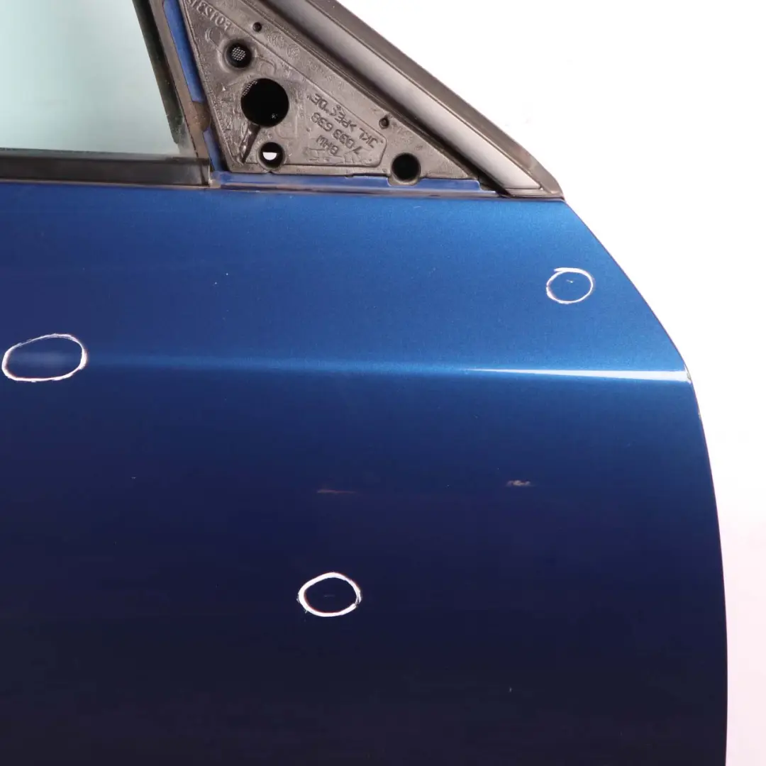 Door Front Right O/S Le Mans Blau Blue Metallic - 381 to BMW E60 E61 with Part number 7202340 BMW E60 E61 Door Front Right O/S Le Mans Blau Blue Metallic - 381 - SKU 7202340-LMB - Part number 7202340