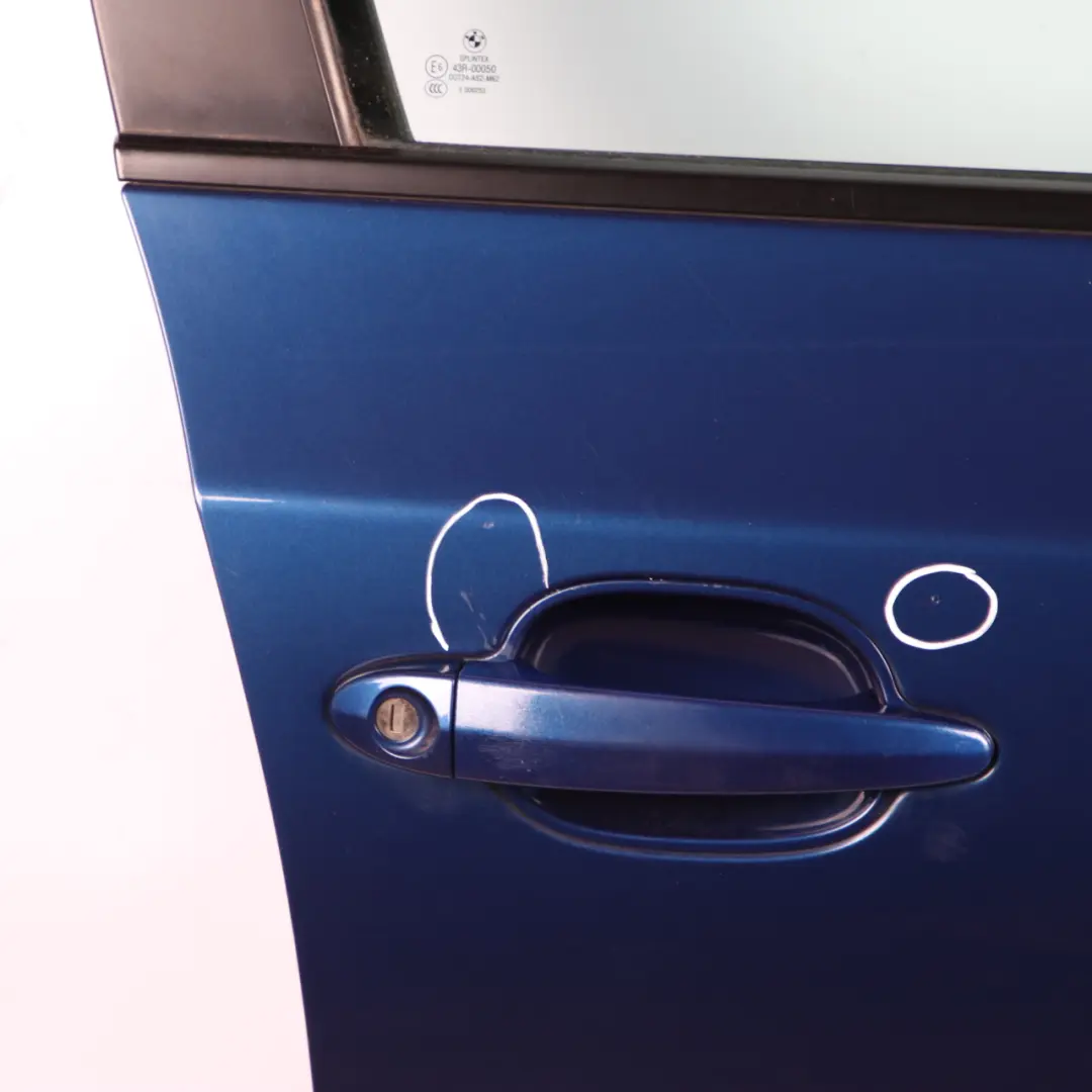 Door Front Right O/S Le Mans Blau Blue Metallic - 381 to BMW E60 E61 with Part number 7202340 BMW E60 E61 Door Front Right O/S Le Mans Blau Blue Metallic - 381 - SKU 7202340-LMB - Part number 7202340