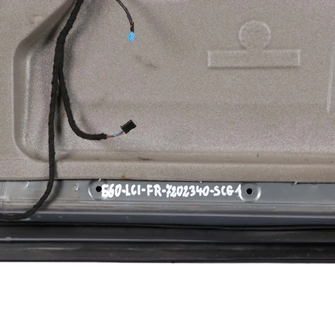 BMW 5 E60 E61 Front Right Door O/S Spacegrau Space Grey Metallic - A52 - SKU 7202340-SCG1 - Part number 7202340