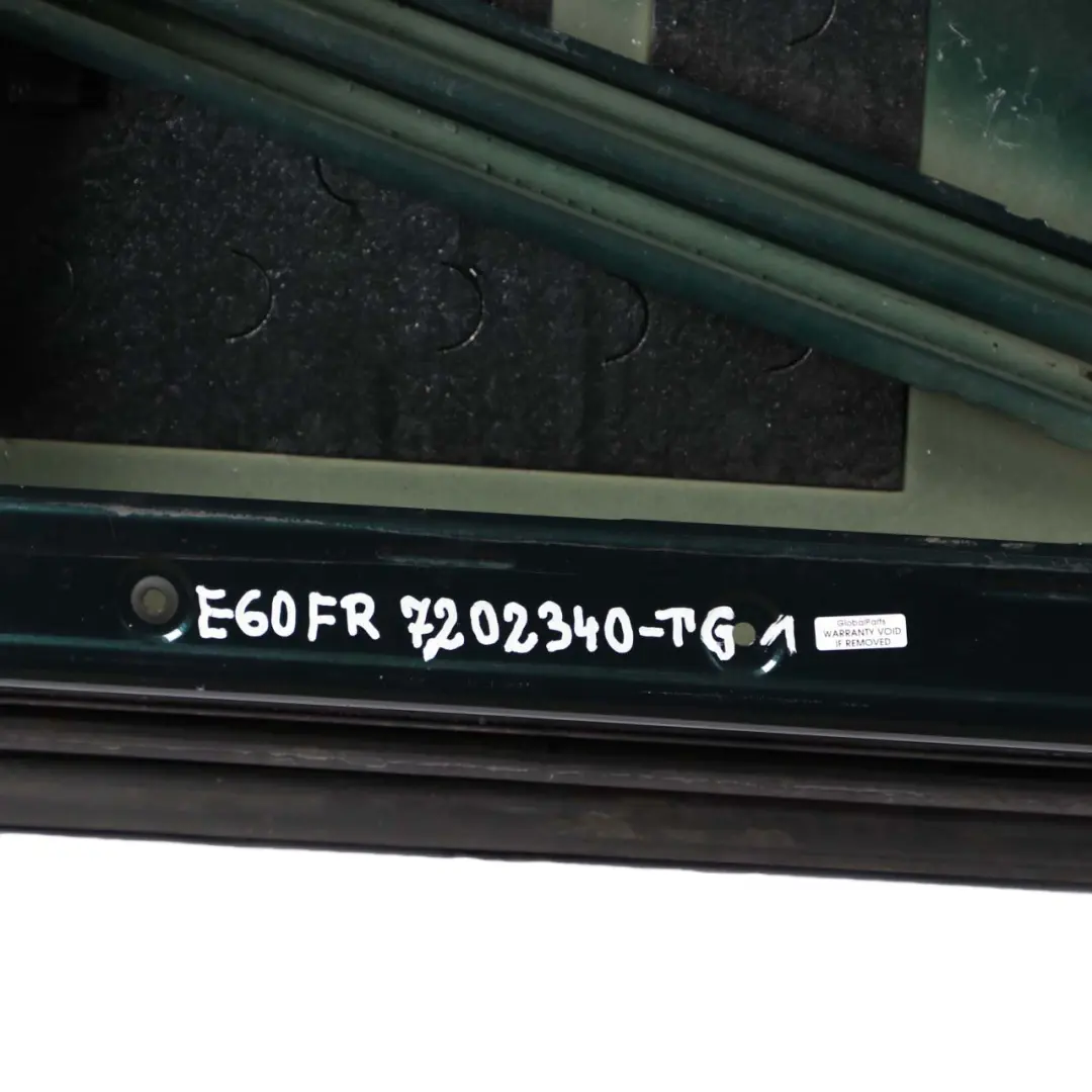 Door Front Right O/S Tiefgruen Deep Green Metallic - A43 to BMW 5 E60 E61 with Part number 7202340 BMW 5 E60 E61 Door Front Right O/S Tiefgruen Deep Green Metallic - A43 - SKU 7202340-TG1 - Part number 7202340